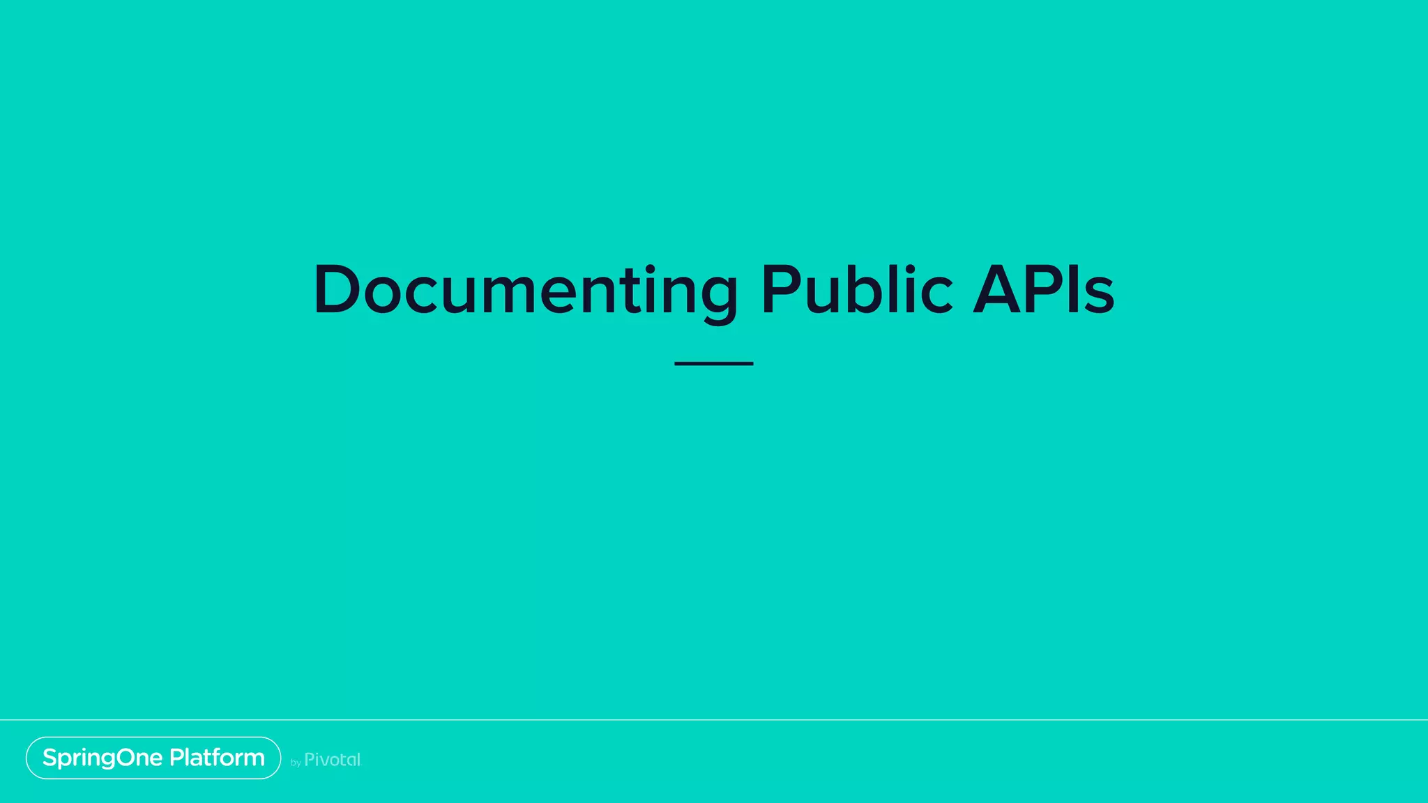Documenting Public APIs 