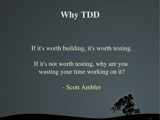 Agile Test Driven Development