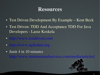 Agile Test Driven Development