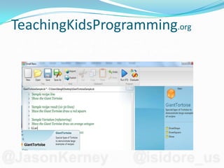 TeachingKidsProgramming.orgDo a Recipe  Teach a Kid (Ages 10 ++)