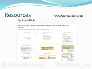 Resourceswww.ApprovalTests.com