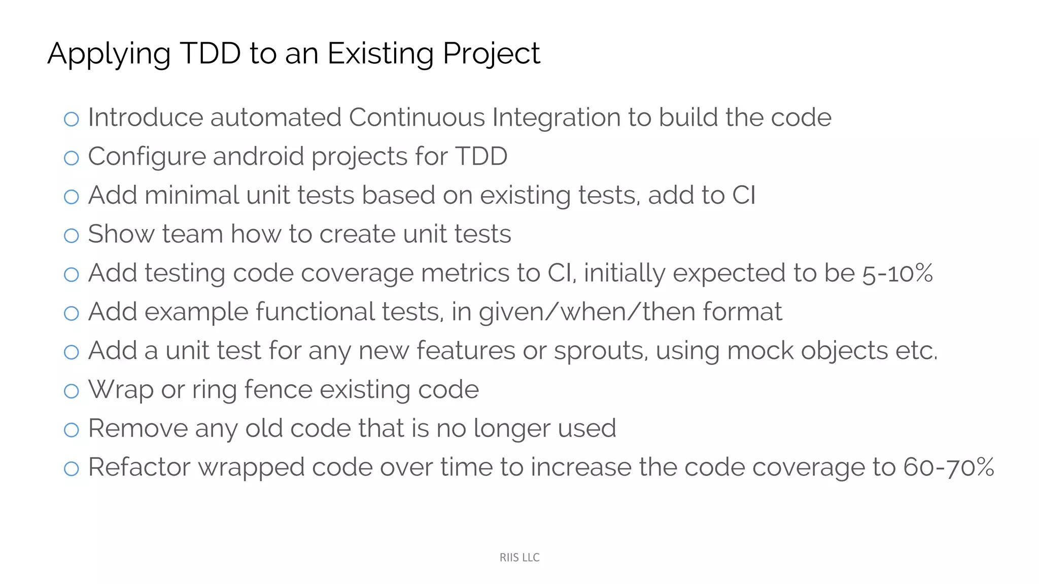 @RunWith(AndroidJUnit4.class)
@LargeTest
public class MainActivityTest {
@Rule
public ActivityTestRule<MainActivity> activityTestRule
= new ActivityTestRule<> (MainActivity.class);
@Test
public void helloWorldTest() {
onView(withId(R.id.hello_world))
.check(matches(withText(R.string.hello_world)));
}
}
@Test
public void helloWorldButtonTest(){
onView(withId(R.id.button))
.perform(click())
.check(matches(isEnabled()));
}
 