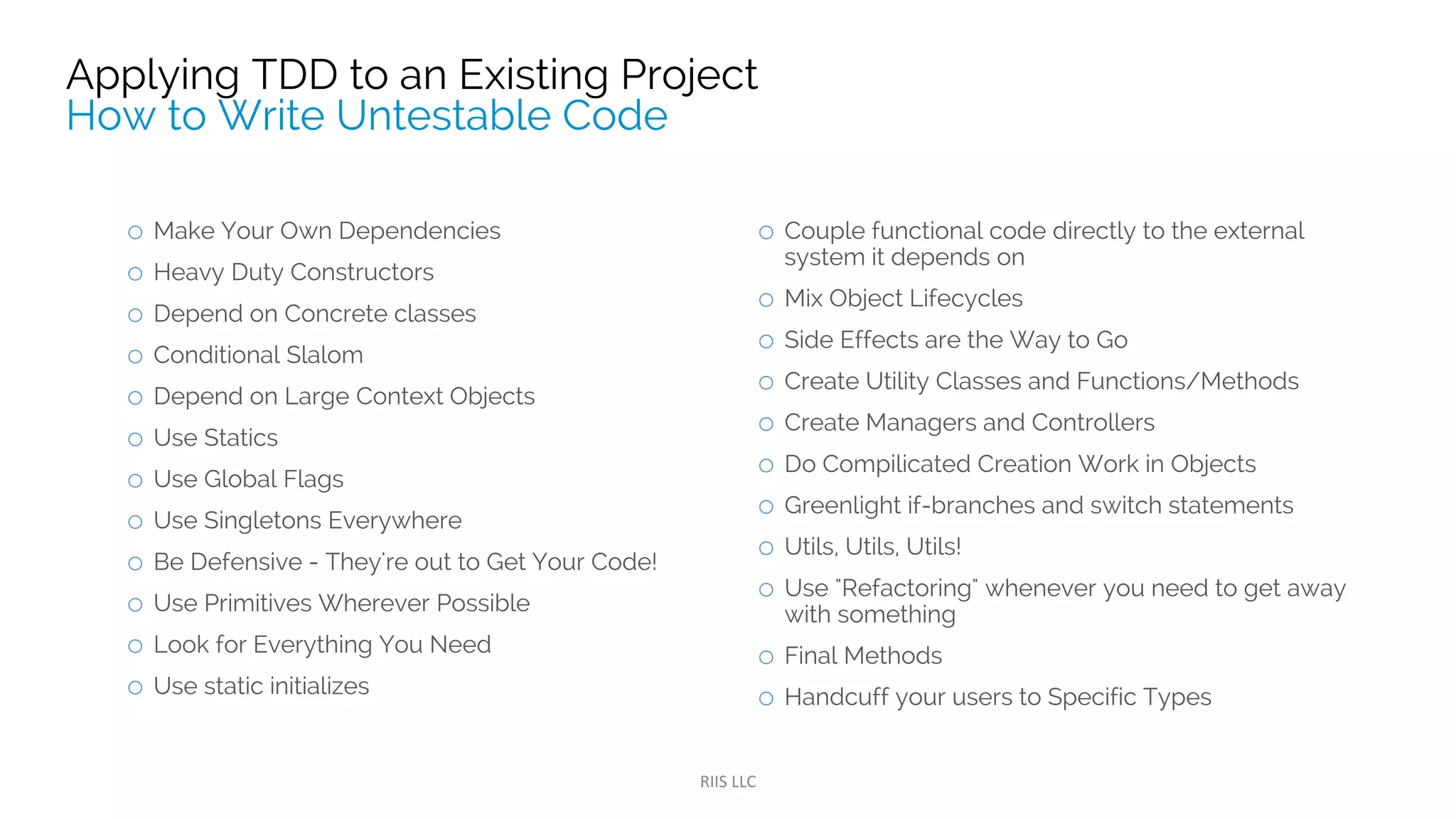 EXISTING PROJECTSEXISTING PROJECTS
Way more common
Essential Steps
Lessons Learned
 