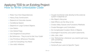 EXISTING PROJECTSEXISTING PROJECTS
Way more common
Essential Steps
Lessons Learned
 
