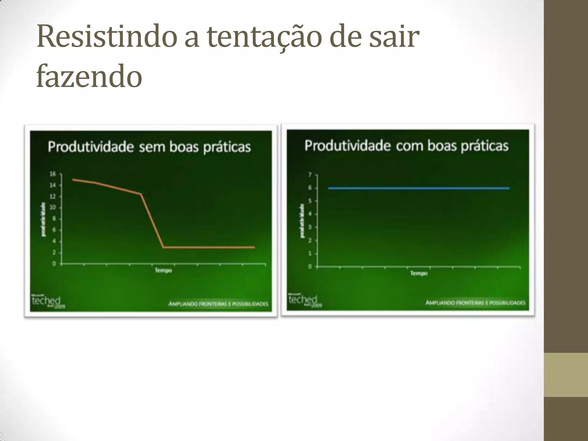 Resistindo a tentação de sair fazendo
