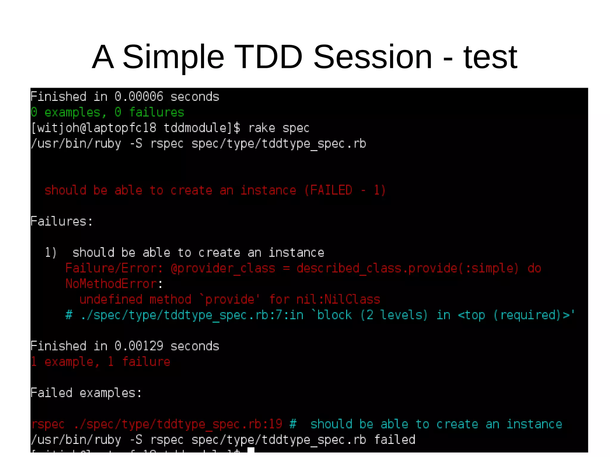 A Simple TDD Session - test

 