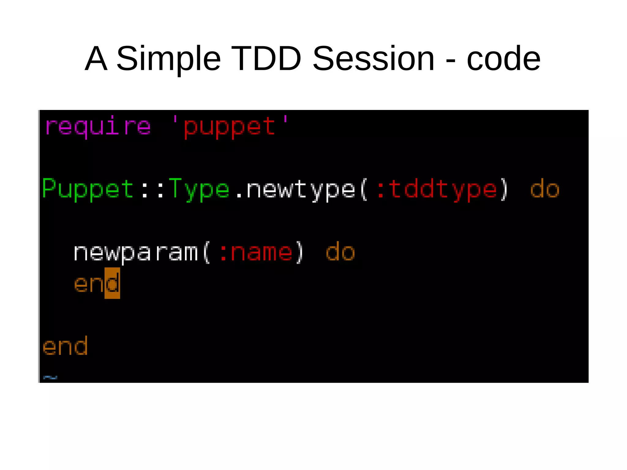 A Simple TDD Session - code

 
