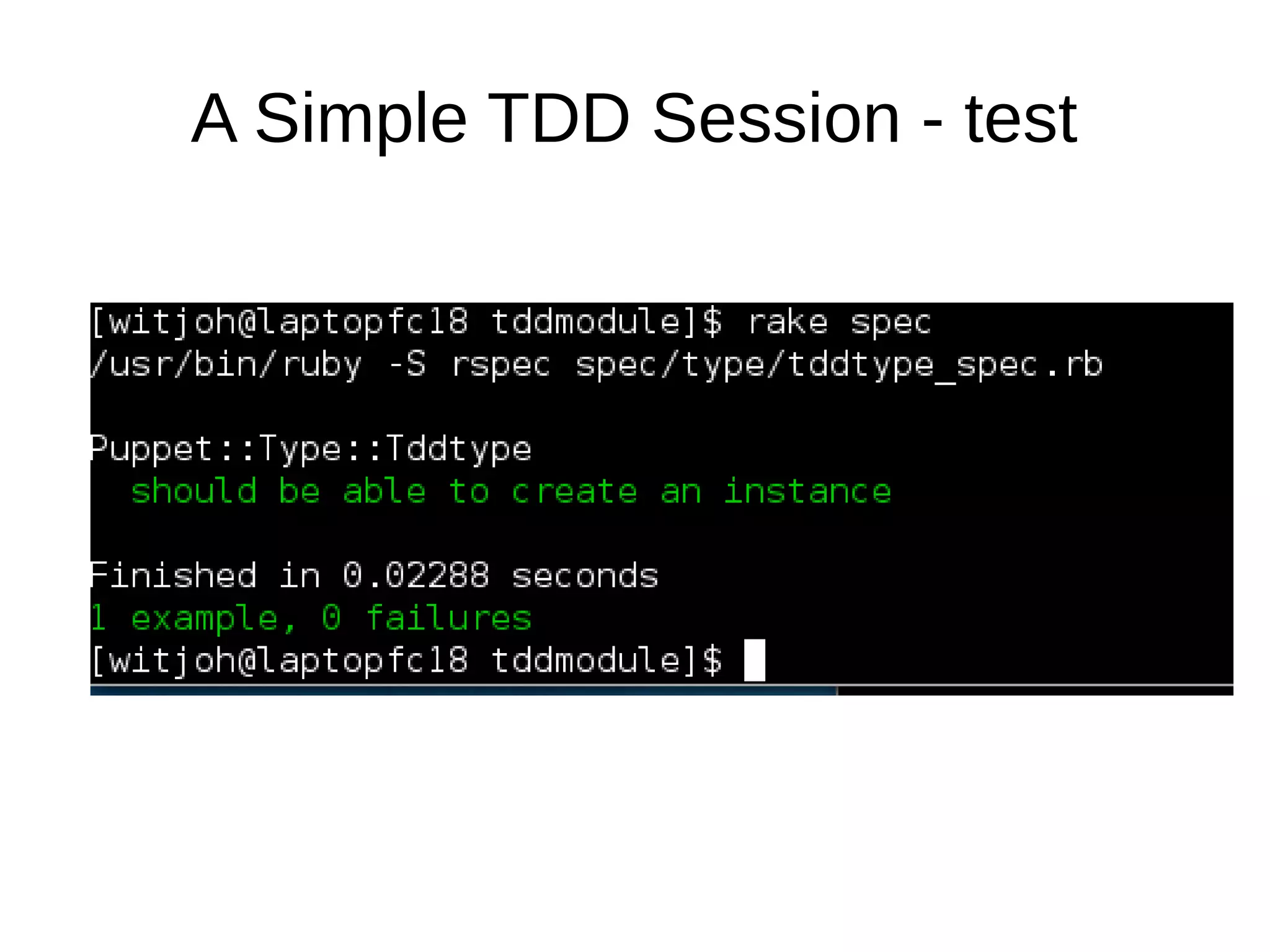A Simple TDD Session - test

 