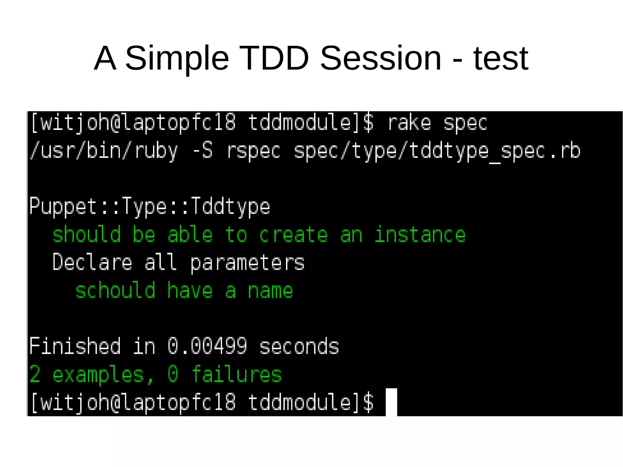 A Simple TDD Session - test

 