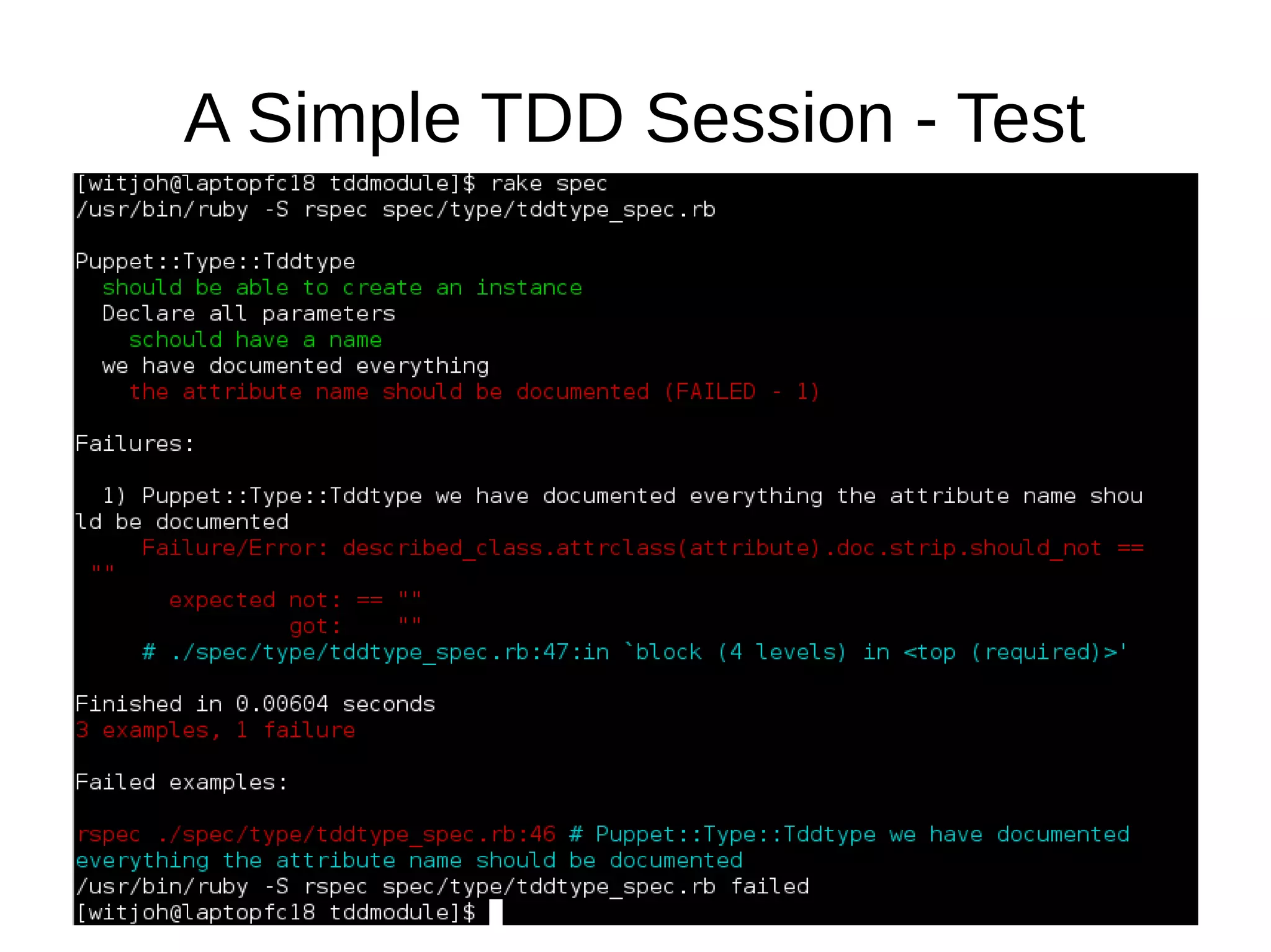 A Simple TDD Session - Test

 