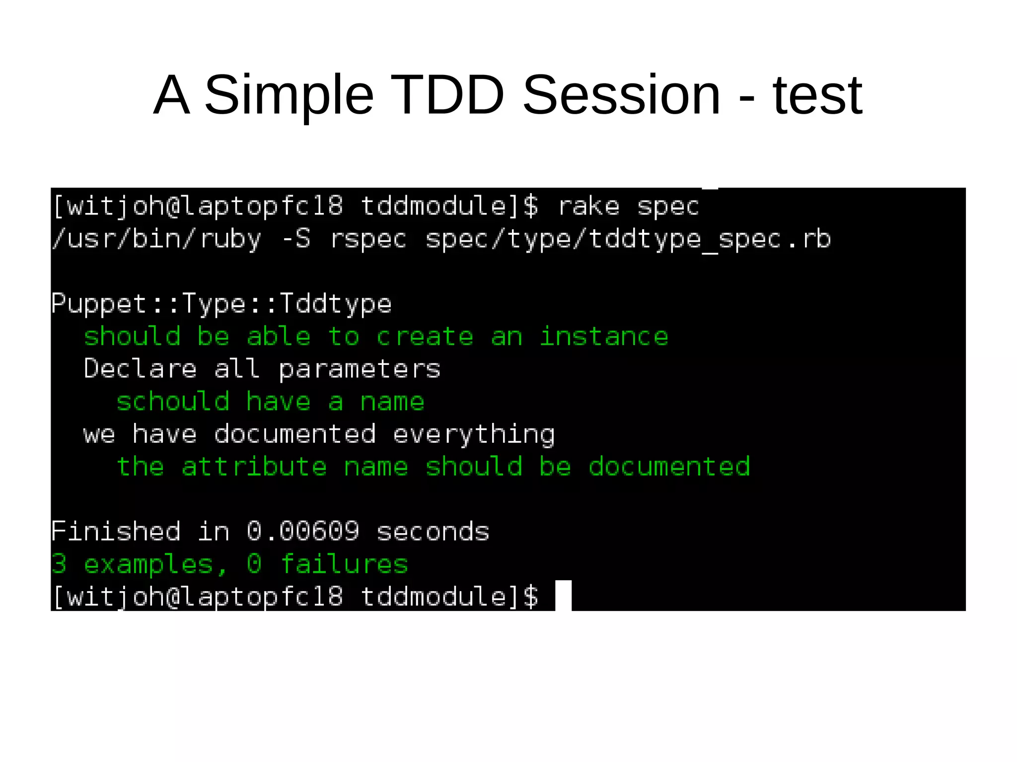 A Simple TDD Session - test

 