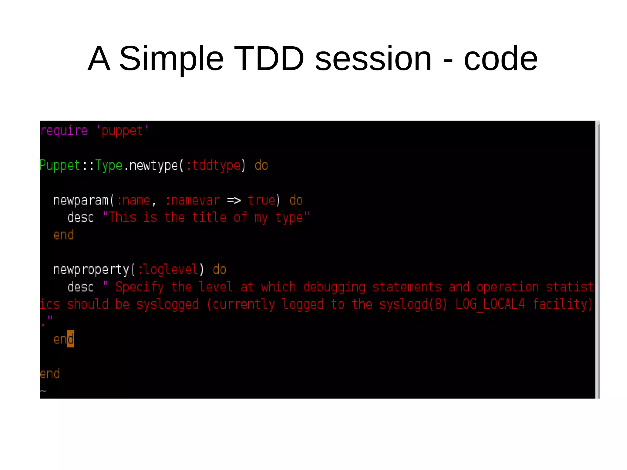 A Simple TDD session - code

 