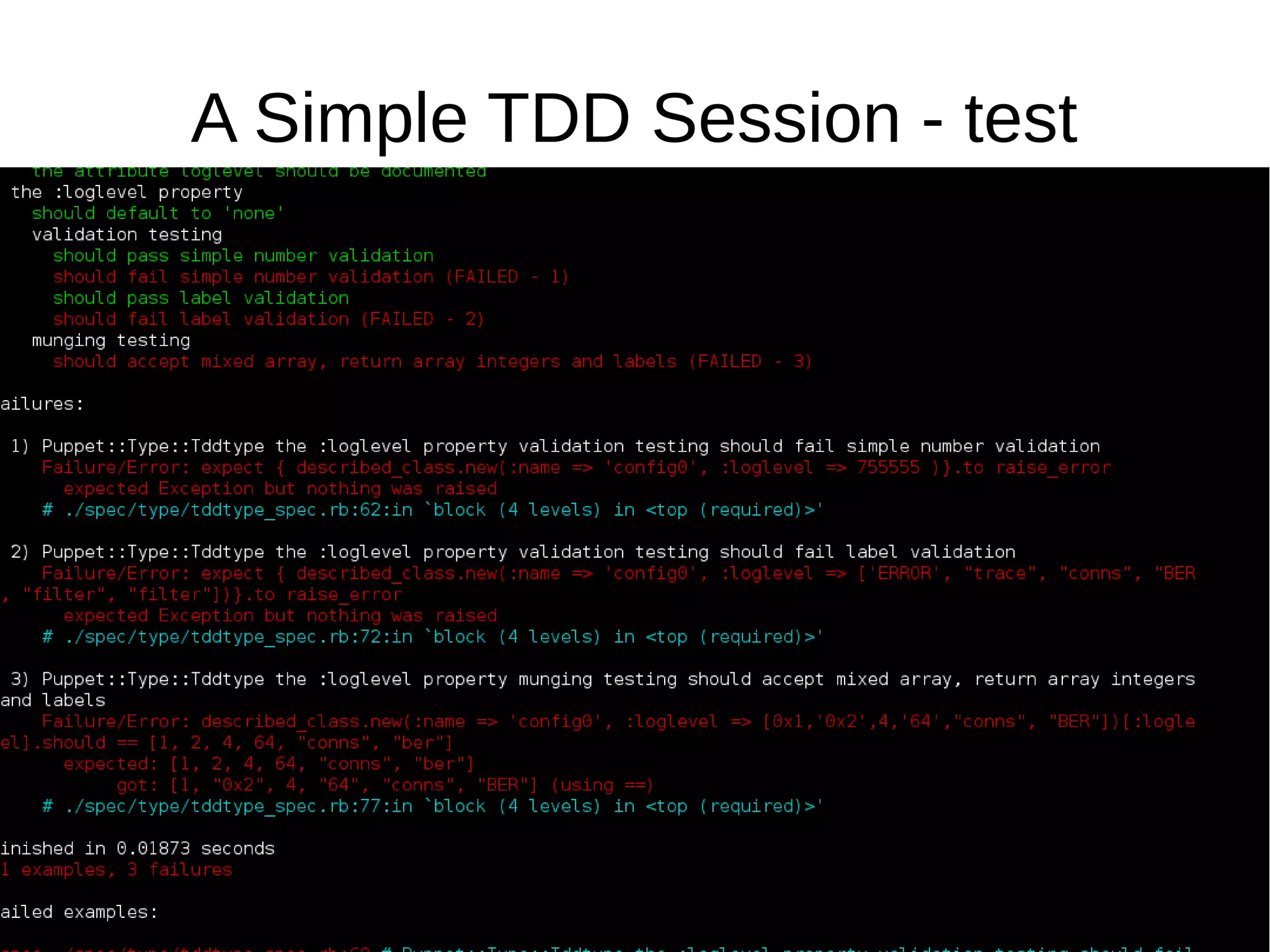 A Simple TDD Session - test

 
