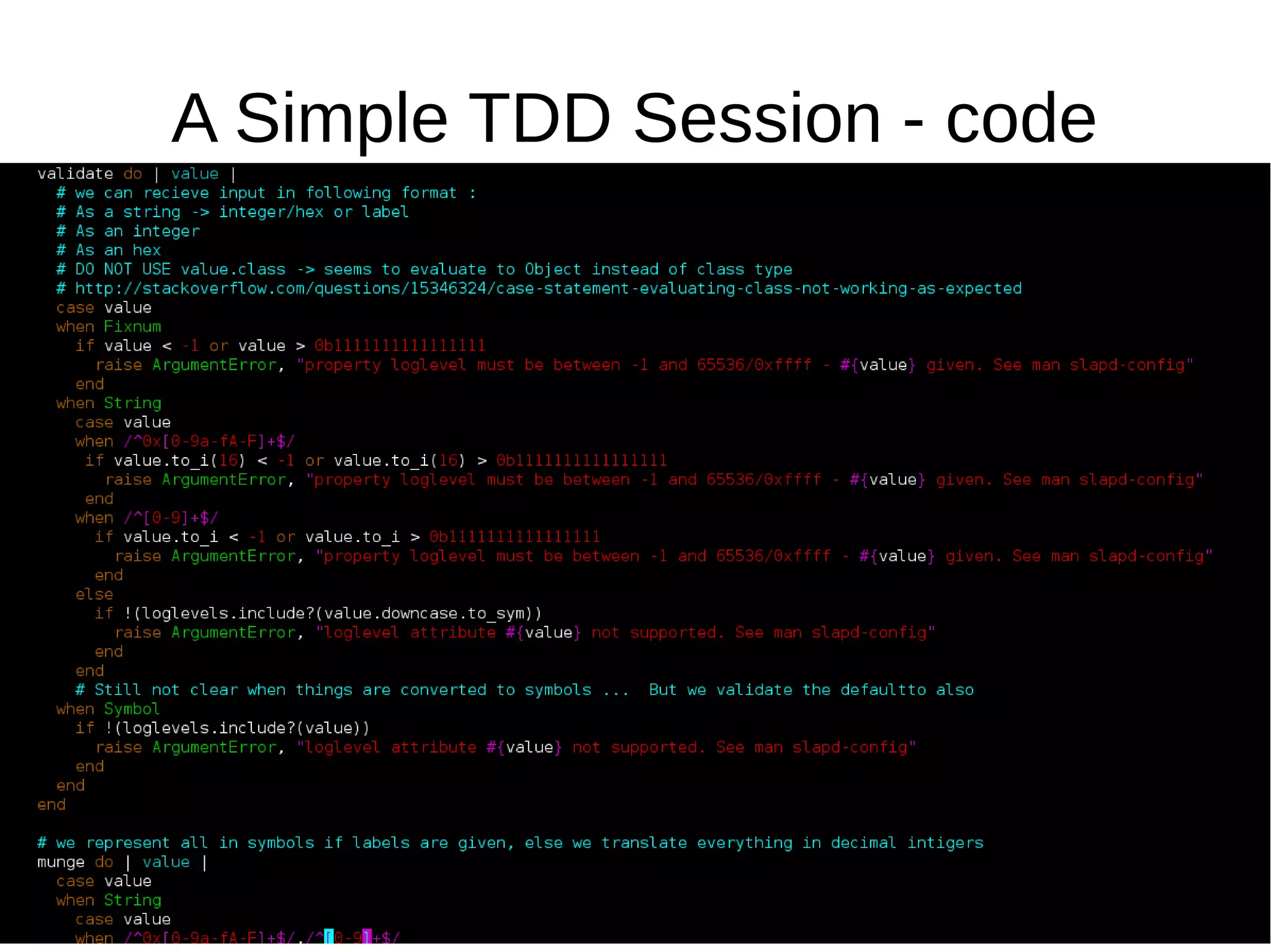 A Simple TDD Session - code

 