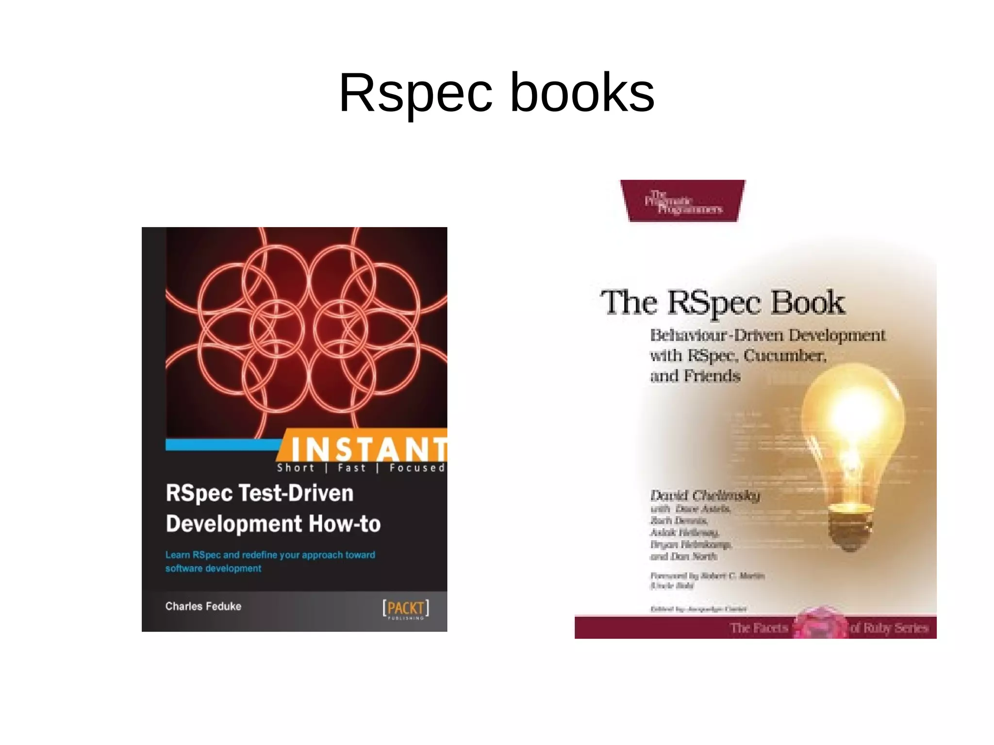 Rspec books

 