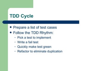 Test Driven Development Introduction