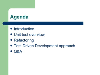 Test Driven Development Introduction