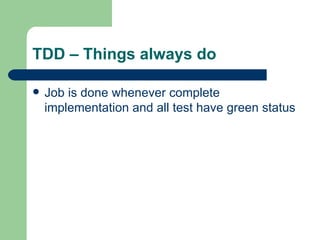 Test Driven Development Introduction
