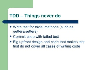 Test Driven Development Introduction