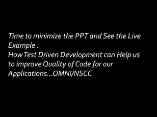 Test driven development using Junit and MockIto | PPS