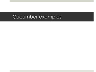 Cucumber examples