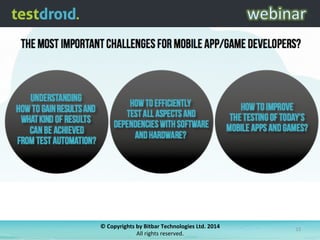 ©	
  Copyrights	
  by	
  Bitbar	
  Technologies	
  Ltd.	
  2014	
  	
  
All	
  rights	
  reserved.	
  
15	
  
 