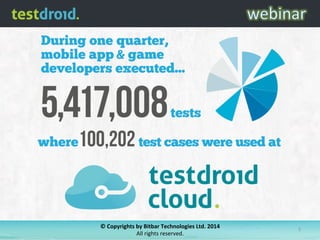 ©	
  Copyrights	
  by	
  Bitbar	
  Technologies	
  Ltd.	
  2014	
  	
  
All	
  rights	
  reserved.	
  
5	
  
 