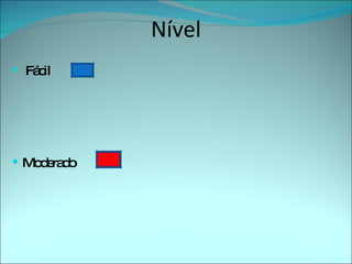 Nível Fácil Moderado 