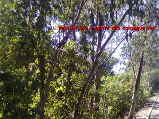 Vem do que a gente não consegue ver,
 