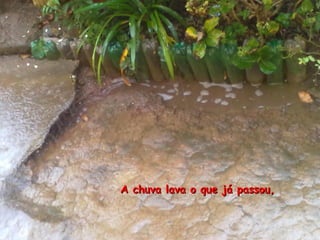 A chuva lava o que já passou,
 