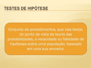 Teste de hipóteses