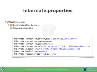 hibernate.properties




hibernate.connection.driver_class=com.mysql.jdbc.Driver
hibernate.connection.username=root
hibernate.connection.password=root
hibernate.connection.url=jdbc:mysql://127.0.0.1:3306/wbotelhos_test
hibernate.dialect=org.hibernate.dialect.MySQLInnoDBDialect
hibernate.hbm2ddl.auto=update
hibernate.validator.apply_to_ddl=true
 