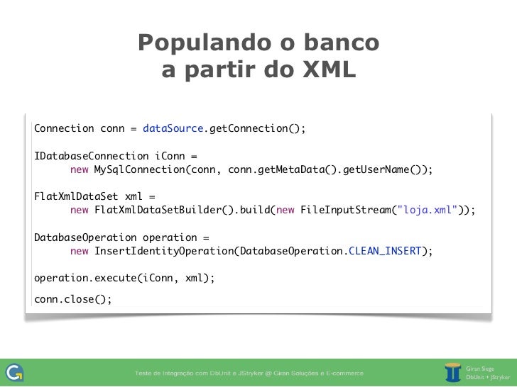 test to repository jpa how Teste e de Integracao JStryker DbUnit com