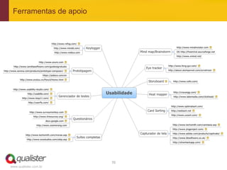 Ferramentas de apoio




                        70	
  
www.qualister.com.br
 