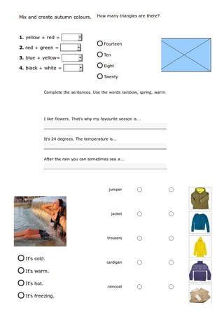 Teste de inglês 3º ano | PDF