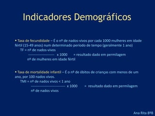  nulo – Natalidade igual à Mortalidade