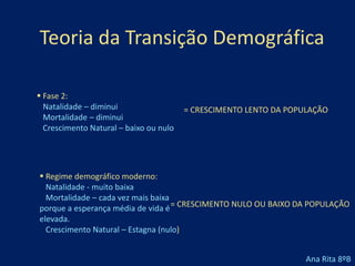  Taxa de mortalidade – É o nº de óbitos por cada 1000 habitantes.TM = Nº de óbitos     -------------------------   x 1000                       = o resultado é dado em permilagem     População absoluta----- = dividirAna Rita 8ºB