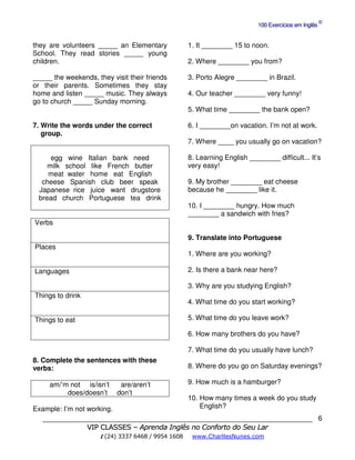 Teste de ingles com gabarito | PDF