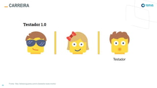 CARREIRA
Fonte: http://eliasnogueira.com/o-testador-esta-morto/
 