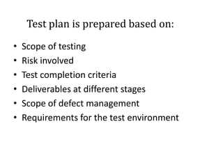 Executing test cases