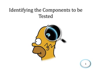Identifying the Components to be Tested1