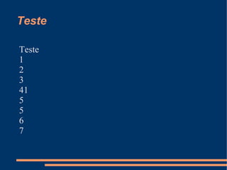 Teste Teste