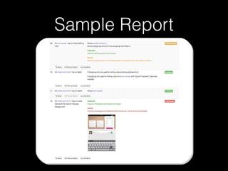 Sample Report
 