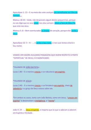 “A linha de separação entre cristãos professos e ímpios é agora dificilmente discernida. Os 
membros da igreja amam o que o mundo ama, e estão prontos para se unirem a ele; e 
Satanás está resolvido a uni-los em um só corpo, e assim fortalecer sua causa arrastando-os 
todos para as fileiras do espiritismo. Os católicos romanos, que se gloriam dos milagres 
como sinal certo da verdadeira igreja, serão facilmente enganados por este poder operador 
de prodígios; e os protestantes, tendo rejeitado o escudo da verdade, serão também 
iludidos. Católicos, protestantes e mundanos juntamente aceitarão a forma de piedade, 
destituída de sua eficácia, e verão nesta aliança um grandioso movimento para a conversão 
do mundo, e o começo do milênio há tanto esperado.” 
O Grande Conflito, pág. 589 – Capitulo “O Maior Perigo Para o Lar” 
NOTE A CORRELAÇÃO DE CÔRES: 
AMARELO= Membros da igreja – Adventistas 
VERDE = Católicos romanos 
MARAVILHA = Protestantes 
A Troca do Sábado pelo Domingo na Igreja 
"Diz o grande enganador . . . 'o sábado é a grande questão que decidirá o 
destino das almas. Devemos exaltar o sábado de nossa criação. Temos feito com que 
 