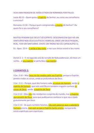 seja aceito tanto pelos mundanos como pelos membros da igreja; agora a igreja 
precisa ser levada a unir-se ao mundo em seu apoio . . . deixar de lado a razão e 
o temor a Deus, e seguir o costume e a tradição". Spirit of Prophecy, vol. 4, 
pág. 337-338 (O Grande Conflito original de 1884). 
http://egwdatabase.whiteestate.org/nxt/gateway.dll/egw-comp/ 
section00000.htm/book05012.htm/chapter05041.htm 
"O Senhor tem uma controvérsia com seu povo professo 
nestes últimos dias. Nesta controvérsia, homens em posição de 
responsabilidade tomarão um curso diretamente oposto àquele seguido por 
Neemias... Em igrejas e em grandes concentrações ao 
ar livre ministros irão instar com o povo a 
necessidade de guardar o “primeiro dia da 
semana”. (Ellen White, Adventist - Rewiew and Sabbath Herald, Volume 
61, #12, Tuesday, March 18, 1884: ênfase acrescentada. 
Pregariam Paz e Segurança 
"Vemos aí que a igreja - o santuário do Senhor - foi a primeira a sentir o 
golpe da ira de Deus. Os anciãos, aqueles a quem Deus dera grande luz, e 
que haviam ocupado o lugar de depositários dos interesses 
espirituais do povo, haviam traído seu depósito. ... Assim, 'paz e segurança 
é o grito de homens que nunca mais erguerão a voz como trombeta para mostrar ao povo de 
Deus suas transgressões, e à casa de Jacó os seus pecados. Esses cães mudos que 
não querem ladrar são aqueles que sentirão a justa vingança de Deus ofendido. 
Homens, virgens e crianças, todos perecerão juntos." Testemunhos Seletos, vol. 2, págs 65 
e 66. 
“O povo voltava-se contra seus pastores com ódio atroz e os acusava, dizendo: "Não nos 
advertistes. Disseste-nos que o mundo inteiro deveria converter-se e clamastes: Paz, Paz, 
para acalmardes todo o temor que se despertava. Não nos falastes a respeito desta hora; e 
aqueles que nos avisaram a tal respeito declarastes serem fanáticos e homens maus, os quais 
causariam a nossa ruína." Mas vi que os pastores não escaparam da ira de Deus. Seu 
sofrimento foi dez vezes maior do que o de seu povo.” História da 
Redenção, pág. 405 
 