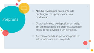 Modalidades de publicação