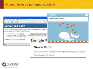 O que o teste de performance não é




www.qualister.com.br
 