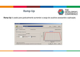Ramp Up
Ramp Up é usado para gradualmente aumentar a carga de usuários acessando a aplicação.
 
