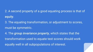 Test equating using irt. final | PPTX