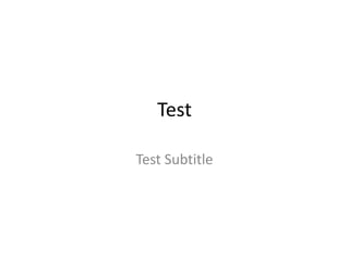 Test Test Subtitle 